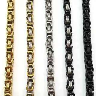 Toptan Orta Kalınlık Kral Çelik Bileklik