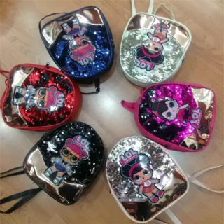 Toptan Işıklı Pullu Çocuk Çantaları