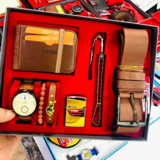 Kutulu 7 li Şık Erkek Kombin Set Takım | Toptan Saatler