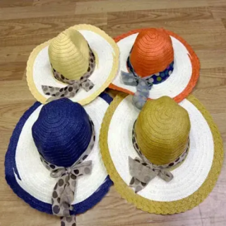 Toptan Renkli Ve Fiyonklu Plaj Şapka Çeşitleri | Toptancigeldi.com