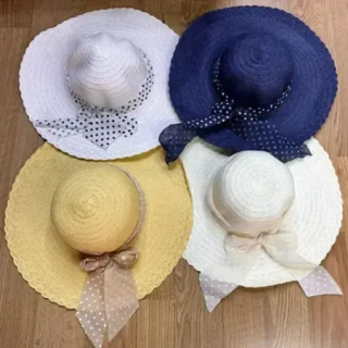 Toptan Renkli Ve Fiyonklu Plaj Şapka Çeşitleri | Toptancigeldi.com