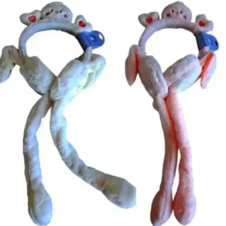 Toptan Figürlü Hareketli Kız Çocuk Kışlık Kulaklıklar