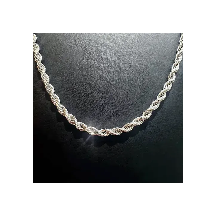Toptan Çelik Kalın Gümüş Burgu Kolye 0.8 mm