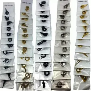 Toptan Karışık Figürlü Çelik Küpeler | Her Kartta 12 Farklı Tasarım