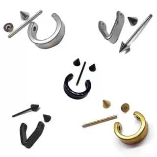 Toptan 4 Parçalı Ok ve Yay Çelik Küpeler