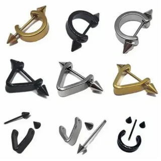 Toptan 4 Parçalı Ok ve Yay Çelik Küpeler