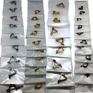 Toptan 4 Parçalı Ok ve Yay Çelik Küpeler