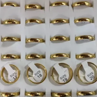 Toptan İthal Bombeli Çelik Alyans Yüzükler