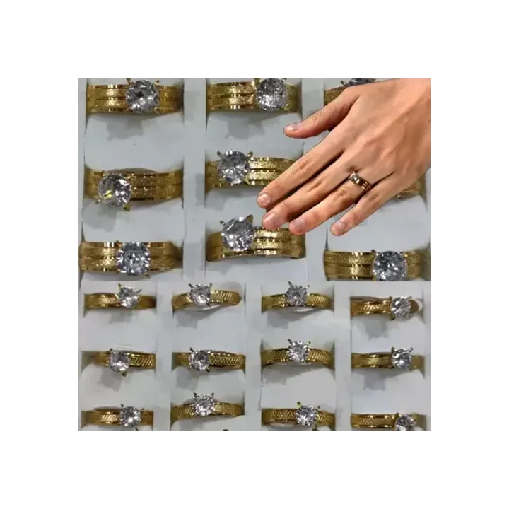 Toptan Gold Tasarım Tektaş Yüzük