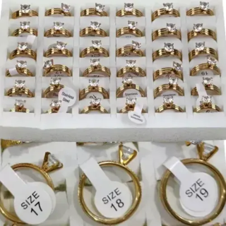 Toptan Gold Tasarım Tektaş Yüzük