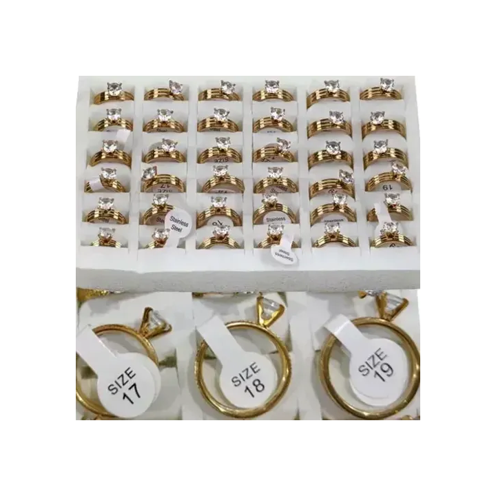 Toptan Gold Tasarım Tektaş Yüzük