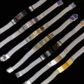 Lüks Hasır Model Çelik Bileklik | Şık Erkek Aksesuarı