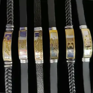 Toptan Lüks Çelik ve Deri Kombinli Bileklikler