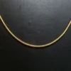 Çelik Gold Yilan Zincir Kolye - 1.2mm - Parlak Paslanmaz Zincir