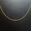 Çelik İnce Gold Yılan Zincir Kolye - 0.9mm | Zarif ve Şık Altın Renkli Zincir