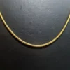 Çelik Orta Gold Yılan Zincir Kolye - 1.5mm | Paslanmaz Altın Renk Zincir