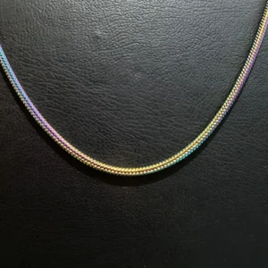 Çelik Orta Renkli Yılan Zincir Kolye - 1.5mm | Toptan Paslanmaz Zincir
