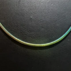 Çelik Renkli Yılan Zincir Kolye  - 1.9mm | Parlak Gökkuşağı Zincir