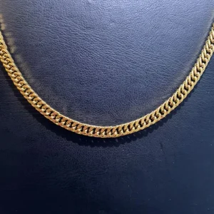 Toptan 0.8mm Altın Kaplama Yassı Çelik Zincir Kolye | 60cm Unisex