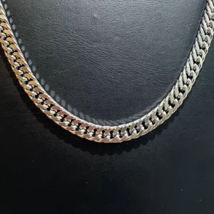 Toptan 1.2mm Parlak Gümüş Yassı Çelik Zincir Kolye – Unisex