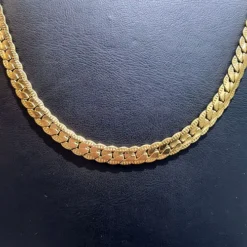 Toptan 1.4mm Altın Kaplama Çelik Hasır Kolye – Unisex Şık Model