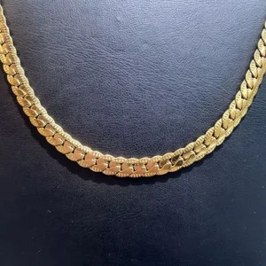 Toptan 1.4mm Altın Kaplama Çelik Hasır Kolye – Unisex Şık Model