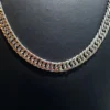 Toptan 1.4mm Parlak Gümüş Yassı Çelik Zincir Kolye | Unisex Model