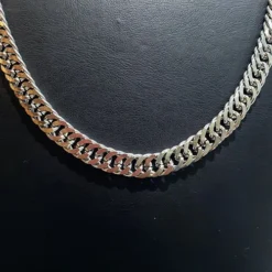 Toptan 1.4mm Parlak Gümüş Yassı Çelik Zincir Kolye | Unisex Model