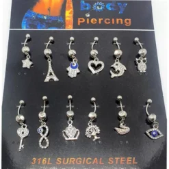 Toptan paslanmaz çelik göbek piercing