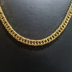 Toptan Çelik Gold Yassı Zincir Kolye - 1.4mm Kalınlık - Şık Erkek Aksesuar