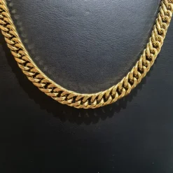 Toptan Çelik Gold Yassı Zincir Kolye - 1.6mm Kalınlık - Şık Erkek Aksesuar