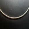 Toptan Çelik Gümüş Kalın Yılan Zincir Kolye - Parlak Unisex Zincir