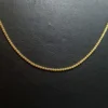 Toptan Çelik İnce Gold Sarmal Zincir , 55 cm, mavi PVD kaplama