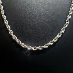 Toptan Çelik Kalın Gümüş Burgu Kolye 0.8mm - VRC-24D