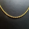 Toptan Çelik Orta Gold Burgu Kolye 0.5mm - Parlak ve Dayanıklı Zincir (VRC-23B)