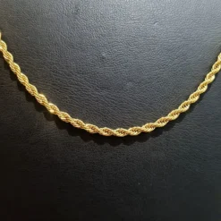 Toptan Çelik Orta Gold Burgu Kolye 0.5mm