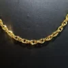 Toptan Çelik Orta Kalın Gold Burgu Zincir Kolye - Parlak Dayanıklı Model (VRC-42B)