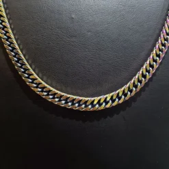 Toptan Çelik Renkli Yassı Zincir Kolye - 1.4mm Kalınlık - Modern Aksesuar