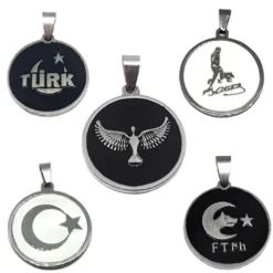 Toptan sedef taşlı çelik kolye ucu modelleri
