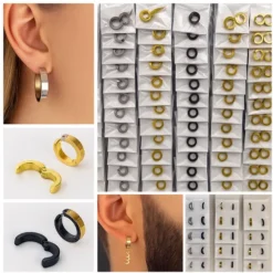 Toptan 316L çelik bay bayan küpe modelleri – paslanmaz, kararma yapmaz, unisex