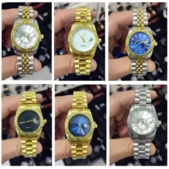 Toptan çelik tarihli unisex kol saatleri