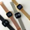 Toptan hasır dijital saat – LED ekranlı metal kordonlu unisex model