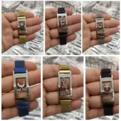 Toptan mıknatıslı hasır kordon bileklik – çelik unisex model